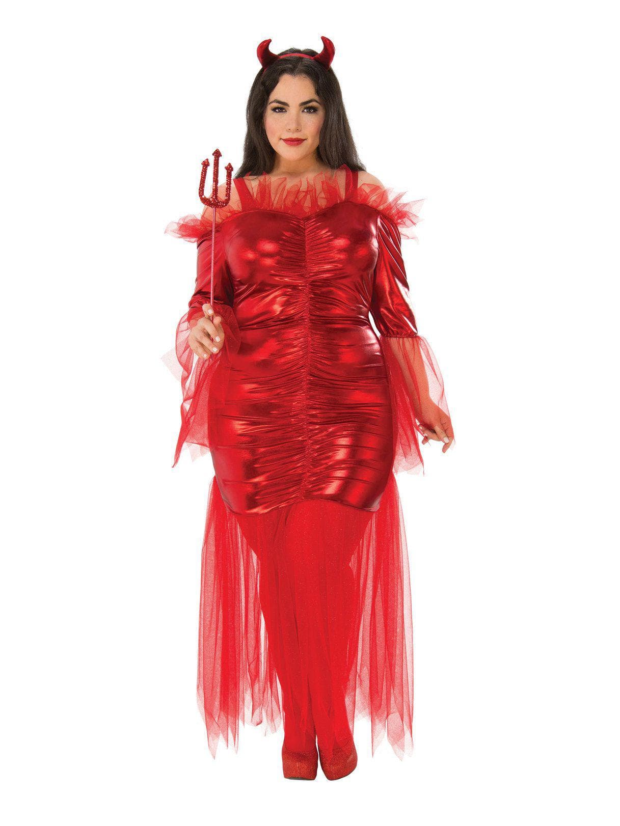Adult Red Devil Plus Costume - costumes.com