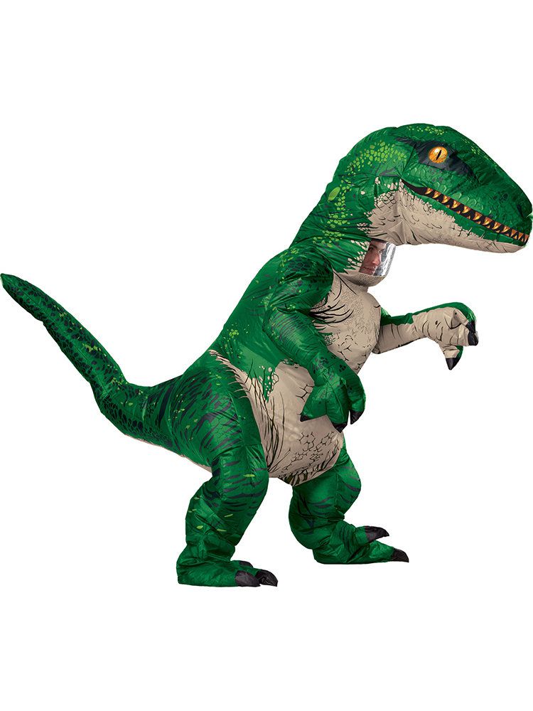 DO NOT LIST Adult Velociraptor Inflatable Dinosaur Costume with Sound - costumes.com