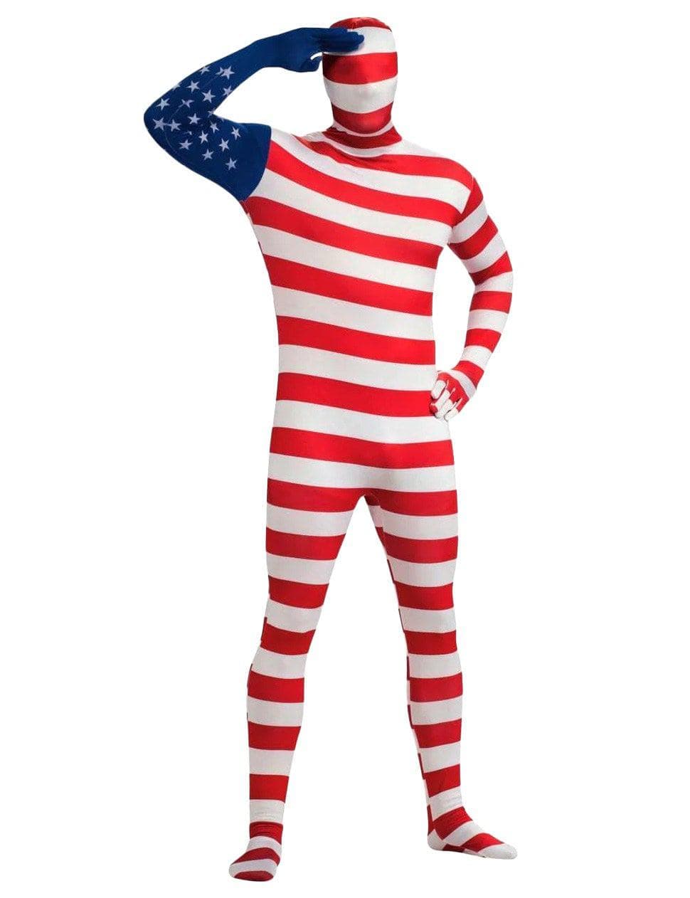 Adult Usa Flag Skin Suit Costume - costumes.com