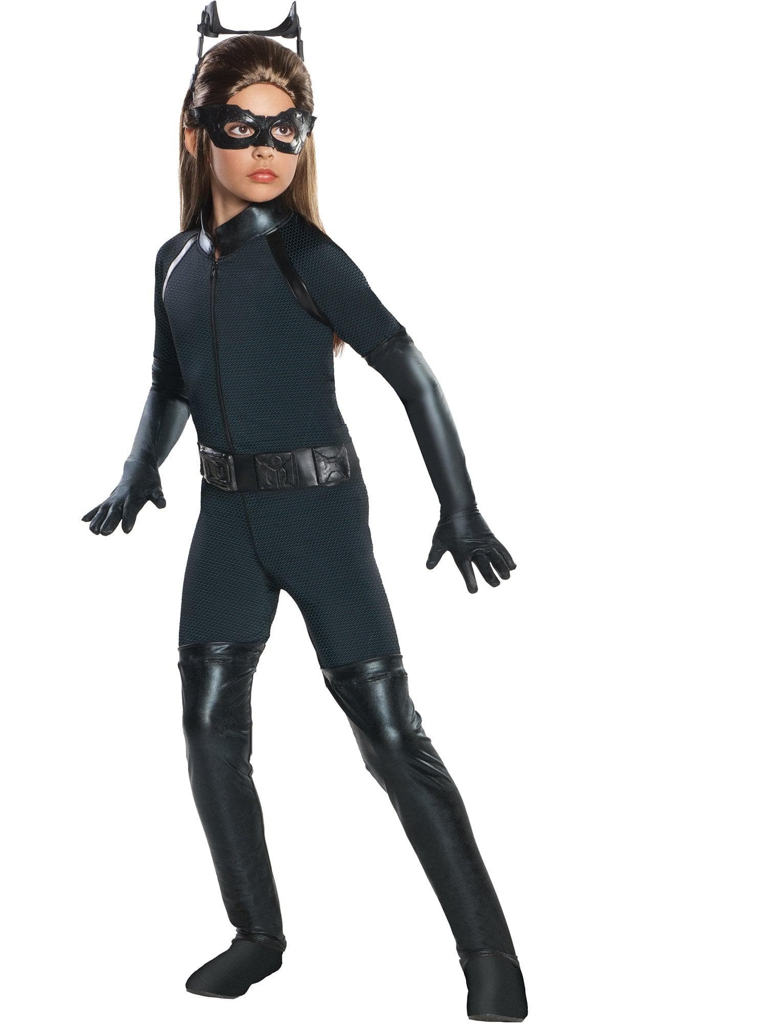 Deluxe Catwoman Girl's Costume - costumes.com