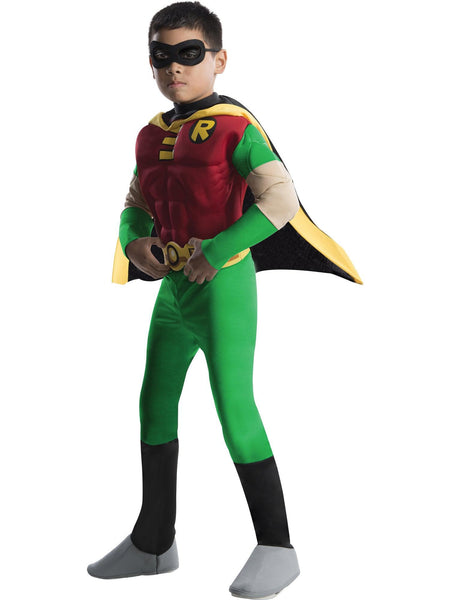 Kids Teen Titans Robin Deluxe Muscle Chest Costume