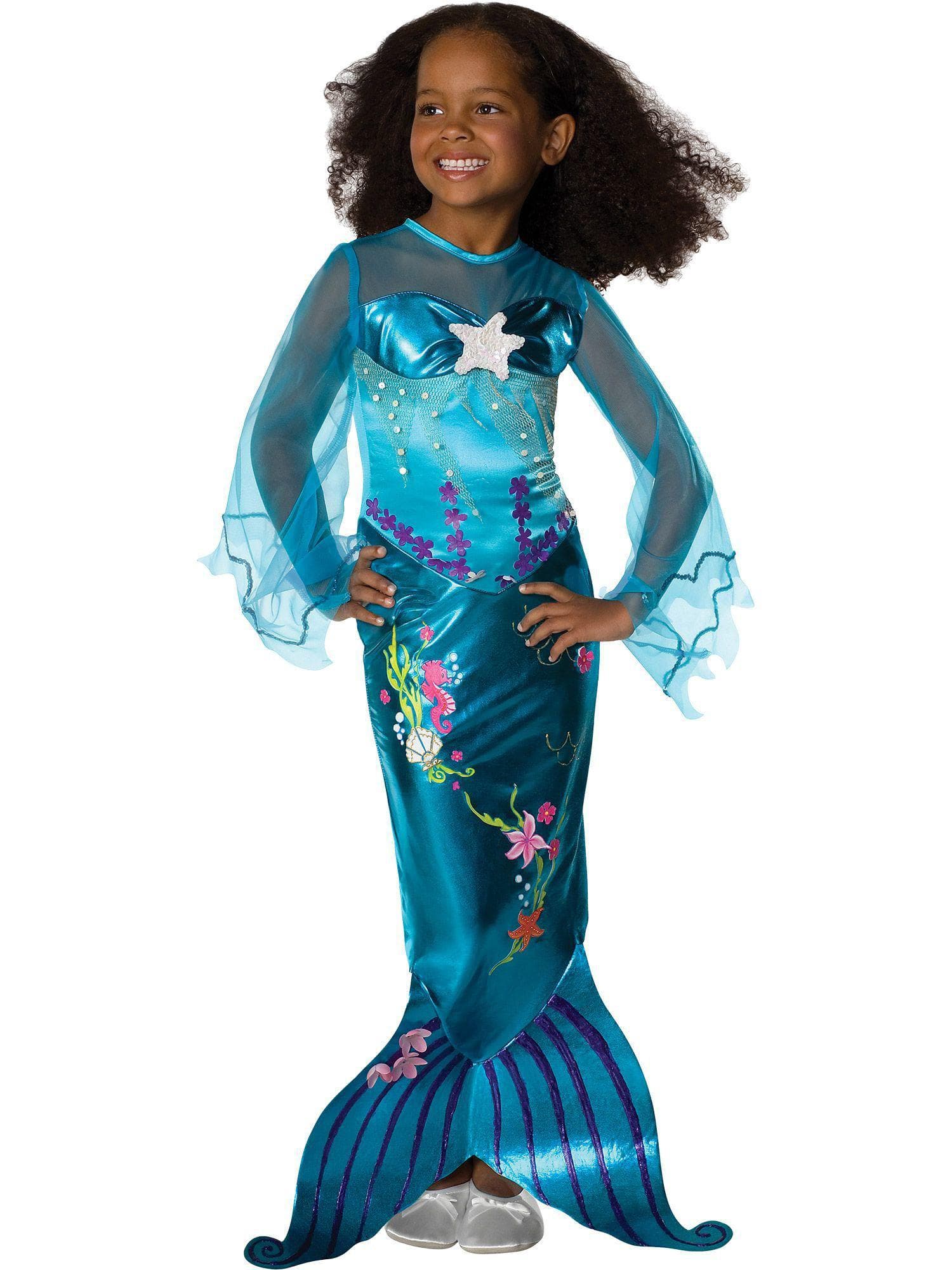 Girls' Blue Magical Mermaid Costume - costumes.com