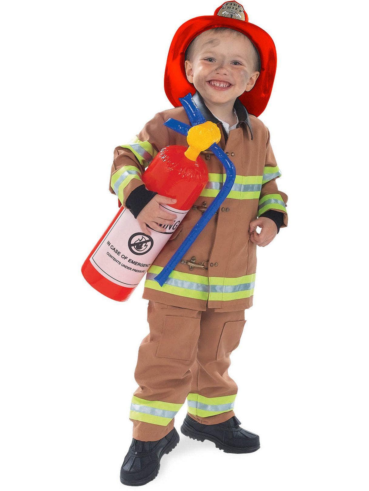 Kids Tan Firefighter Costume - costumes.com