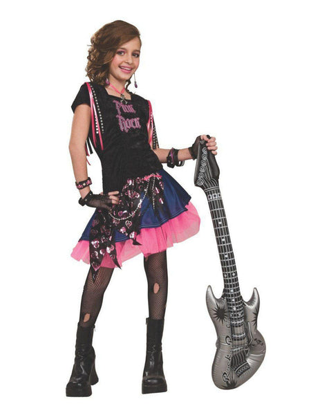 Kids Pink Rock Girl Costume