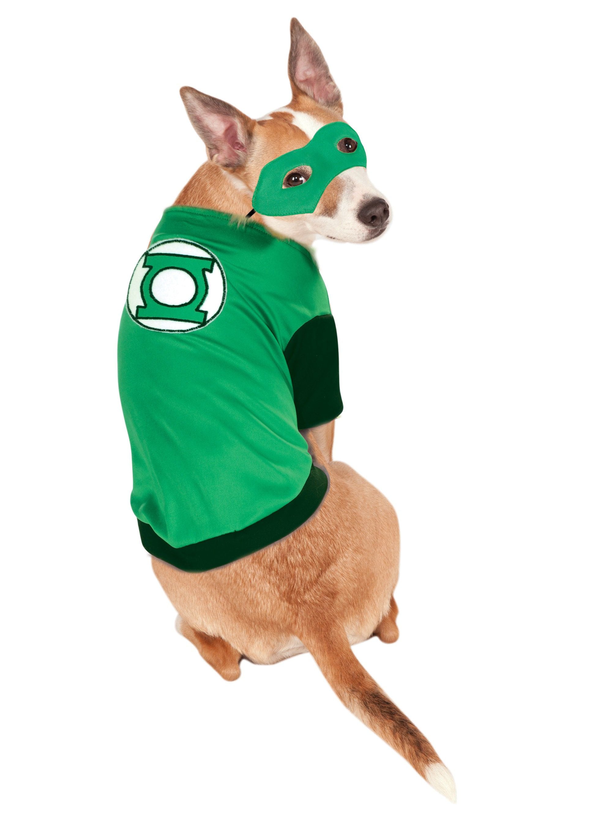Justice League Green Lantern Pet T-Shirt and Mask - costumes.com