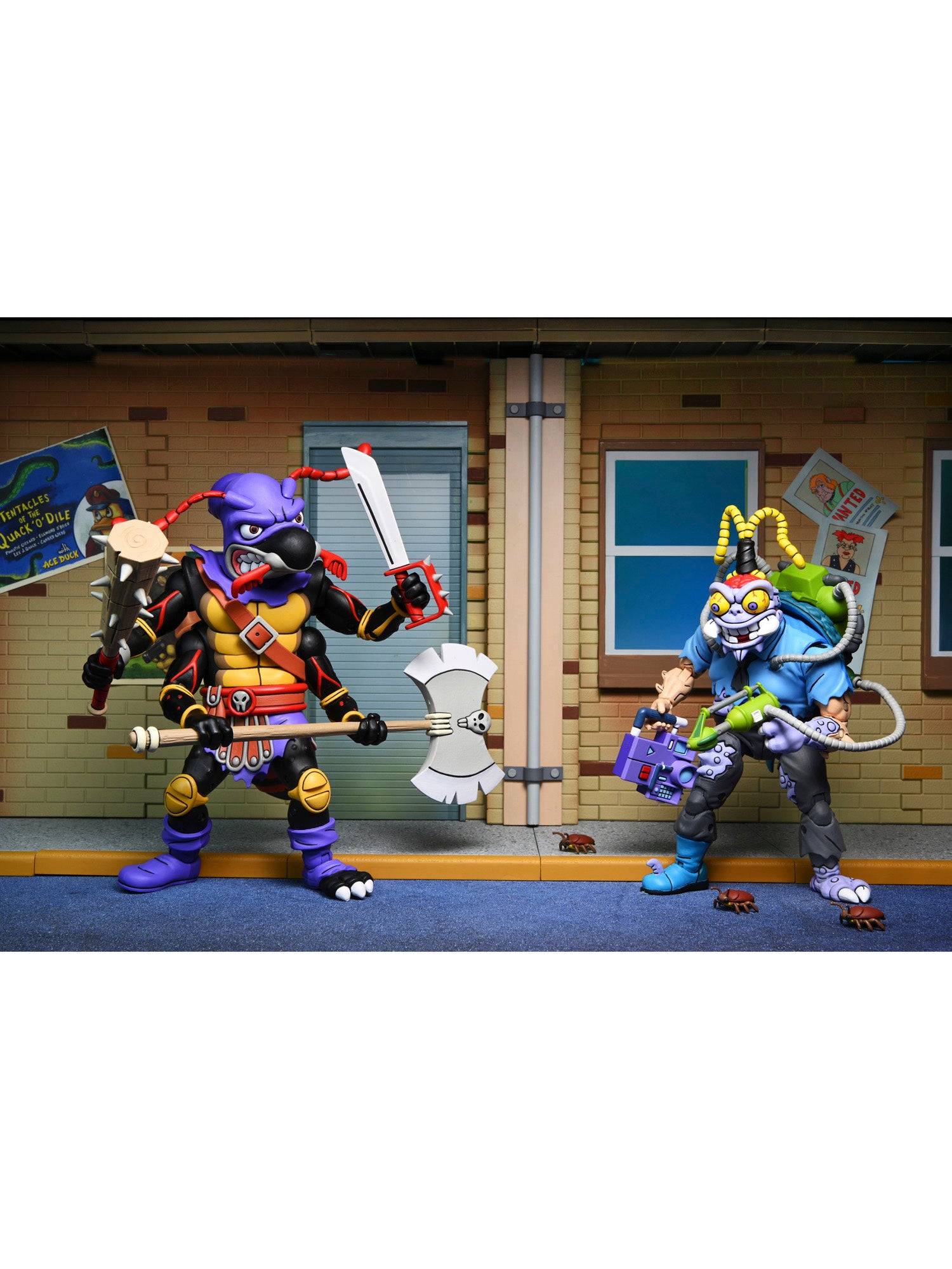 NECA - Teenage Mutant Ninja Turtles (Cartoon) - 7" Scale Action Figure - Antrax and Scumbug 2 Pack - costumes.com