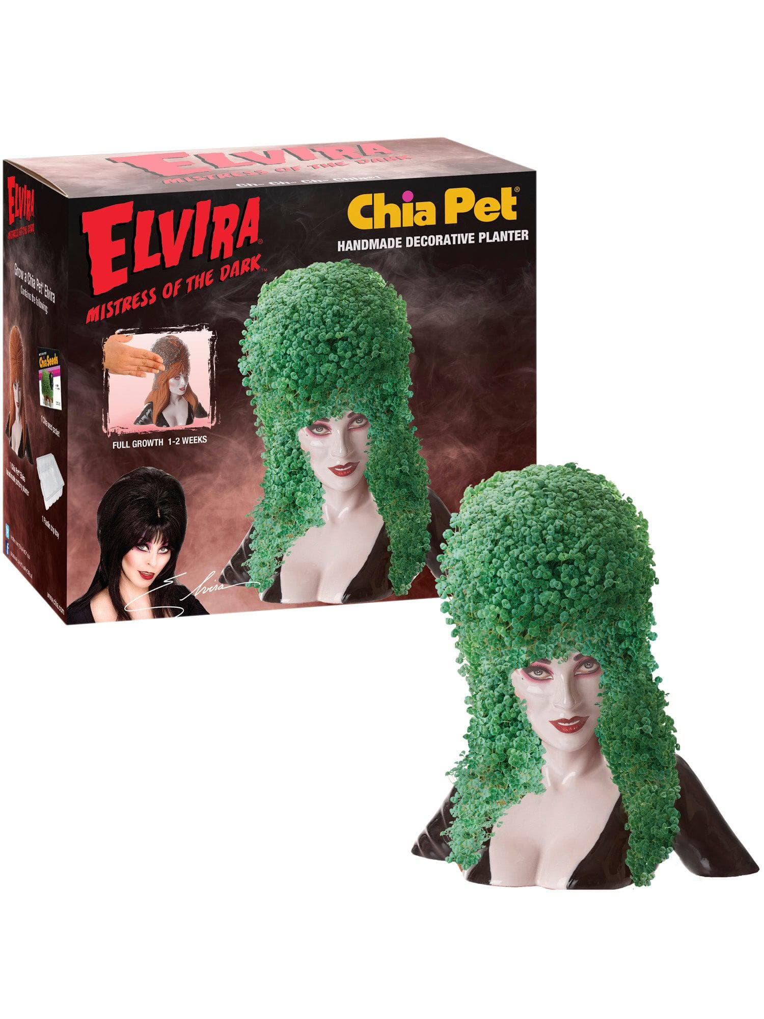 Chia Pet - Elvira (Mistress of the Dark) - Decorative Planter - costumes.com
