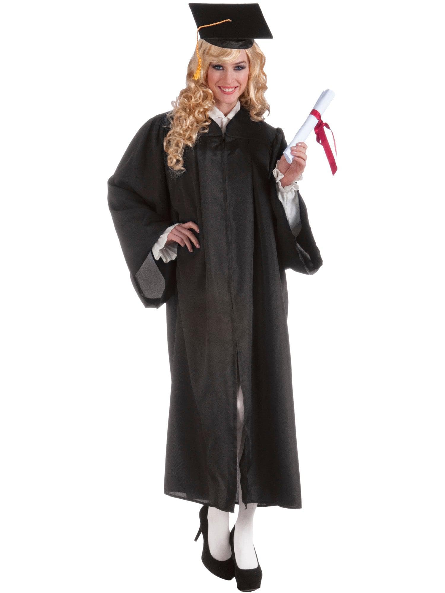 Black Graduation Adult Robe - costumes.com