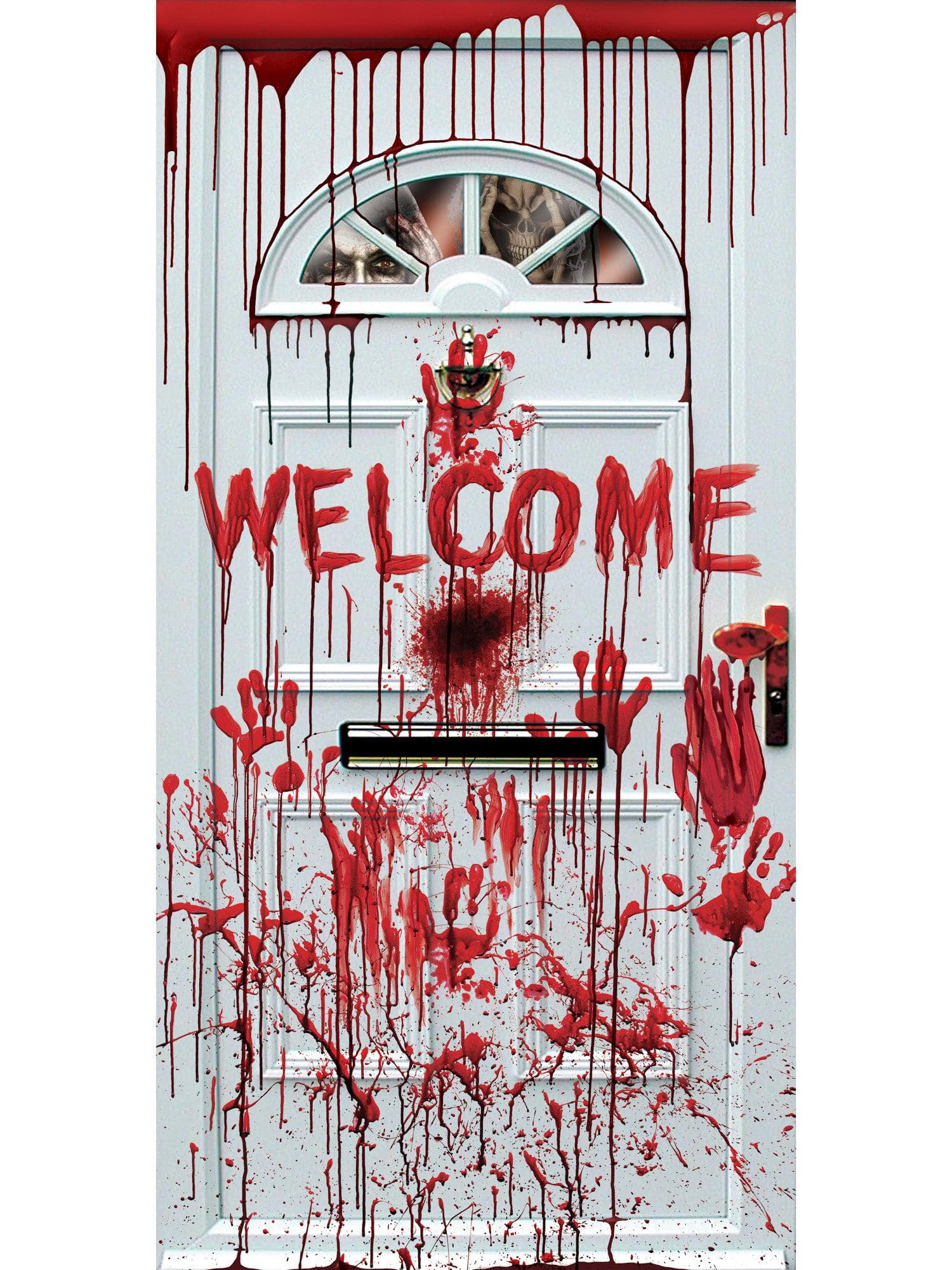5 Foot Bloody Mess Welcome Door Cover Decoration - costumes.com