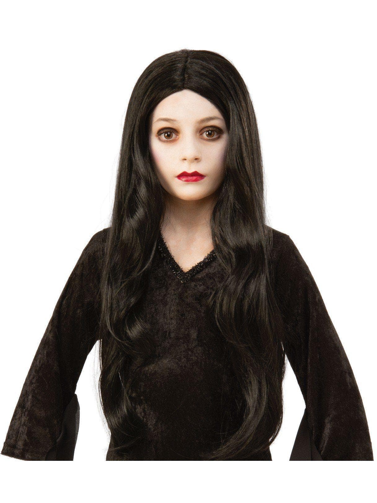 Girls' The Addams Family Morticia Wig - costumes.com