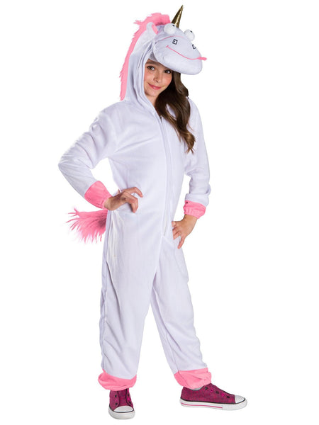 Girls' Despicable Me Fluffy Unicorn Jumpsuit Costume