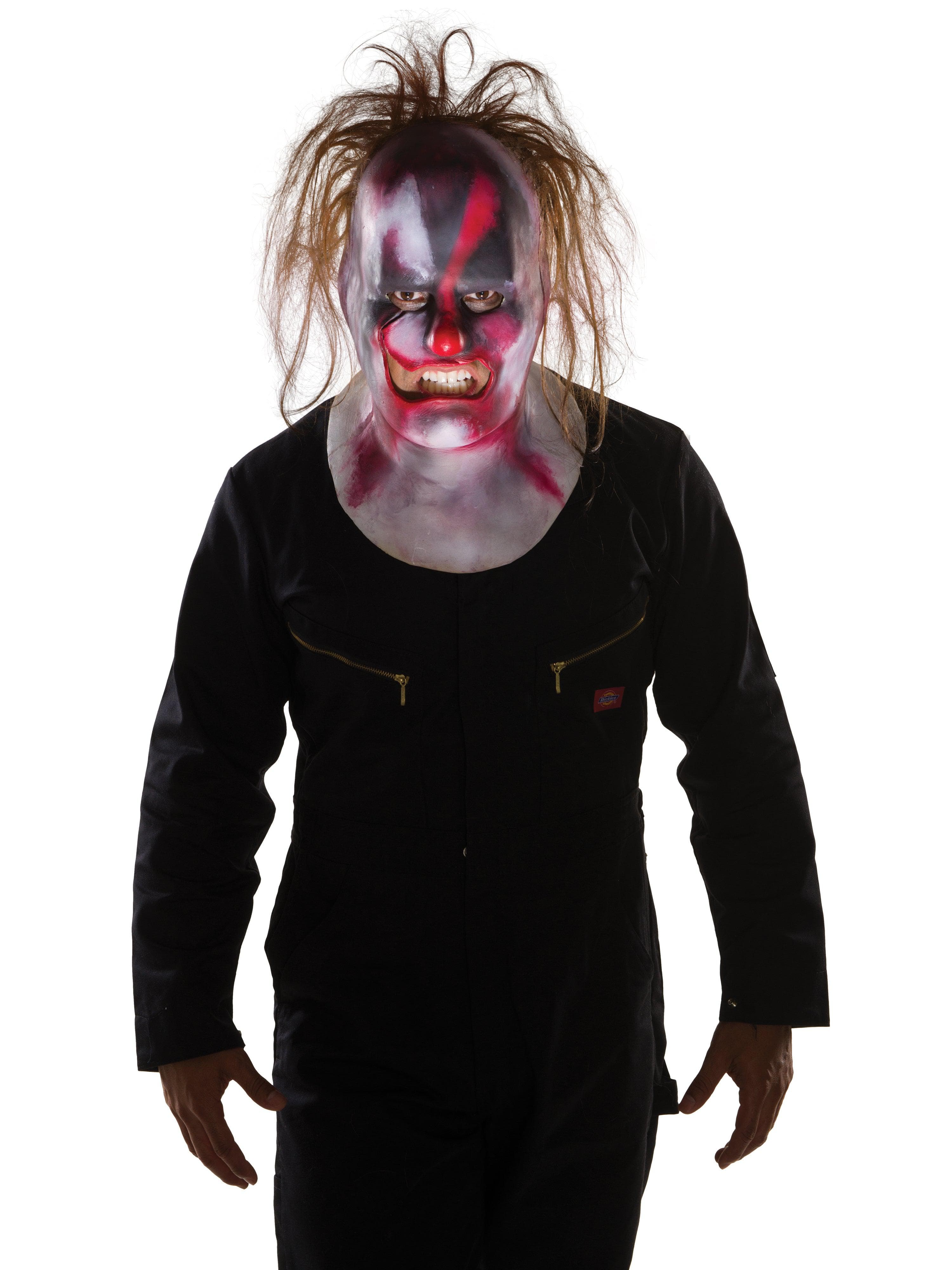 Men's Slipknot Clown Mask with Hair - costumes.com