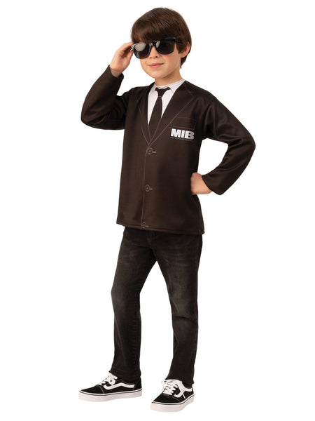 Boys' Men In Black 4 Agent H Costume Top