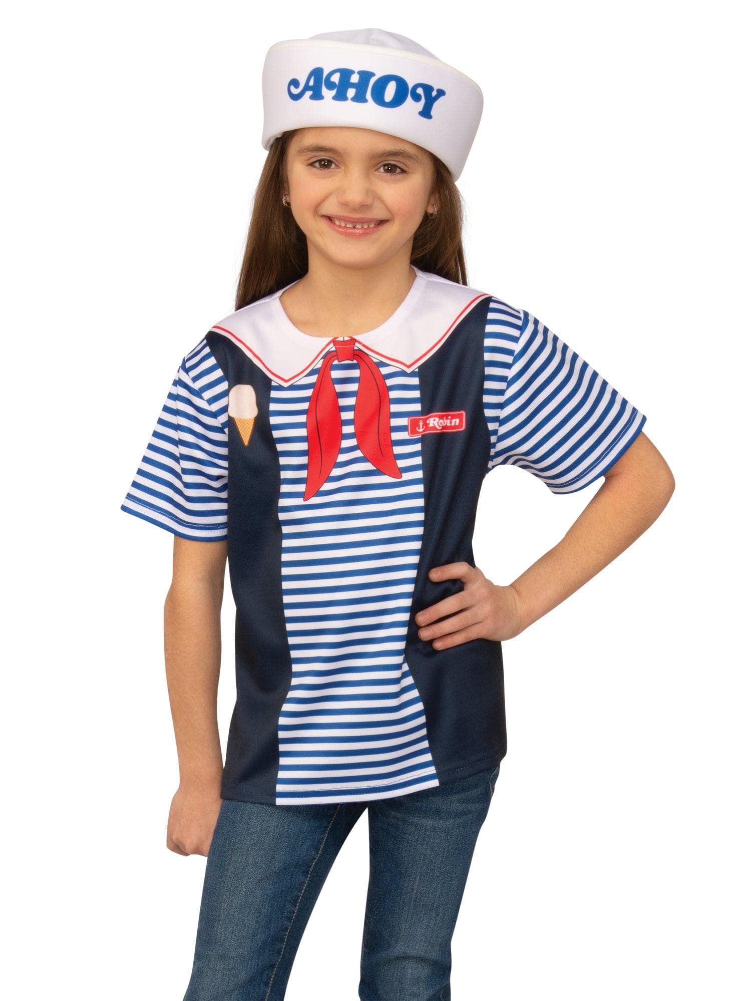 Girls' Stranger Things Robin Scoops Ahoy Uniform Costume - costumes.com