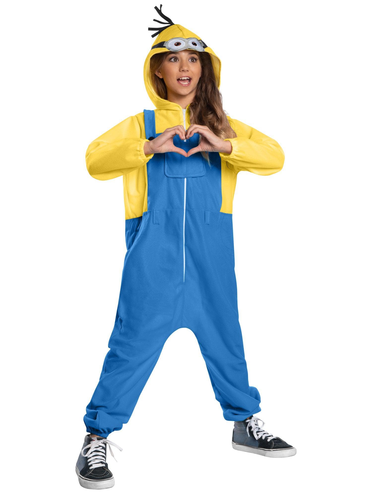 Girls' Despicable Me Minion Oversized Jumpsuit Costume - costumes.com