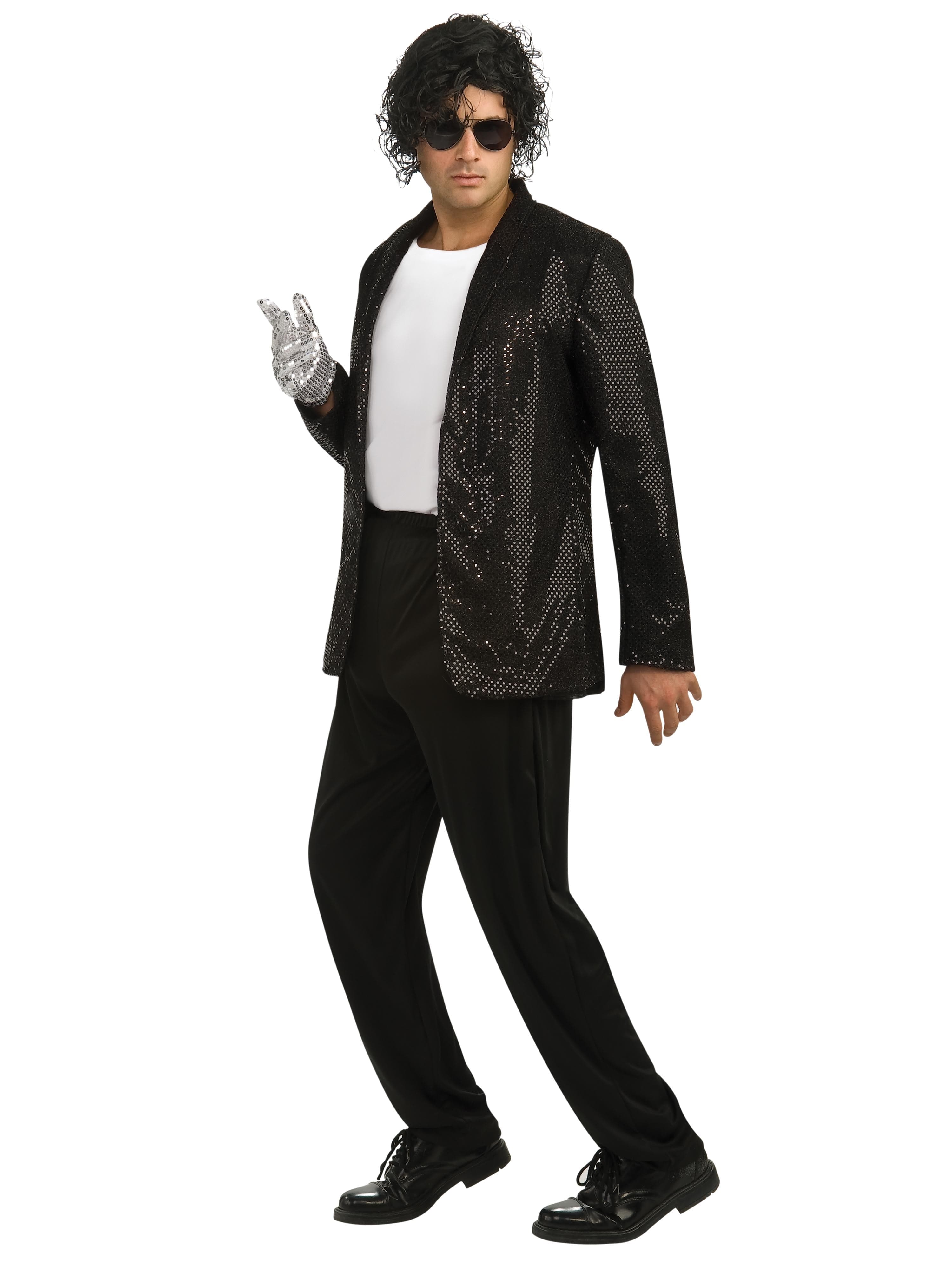 Adult Michael Jackson Sequin Billy Jean Jacket Costume - costumes.com