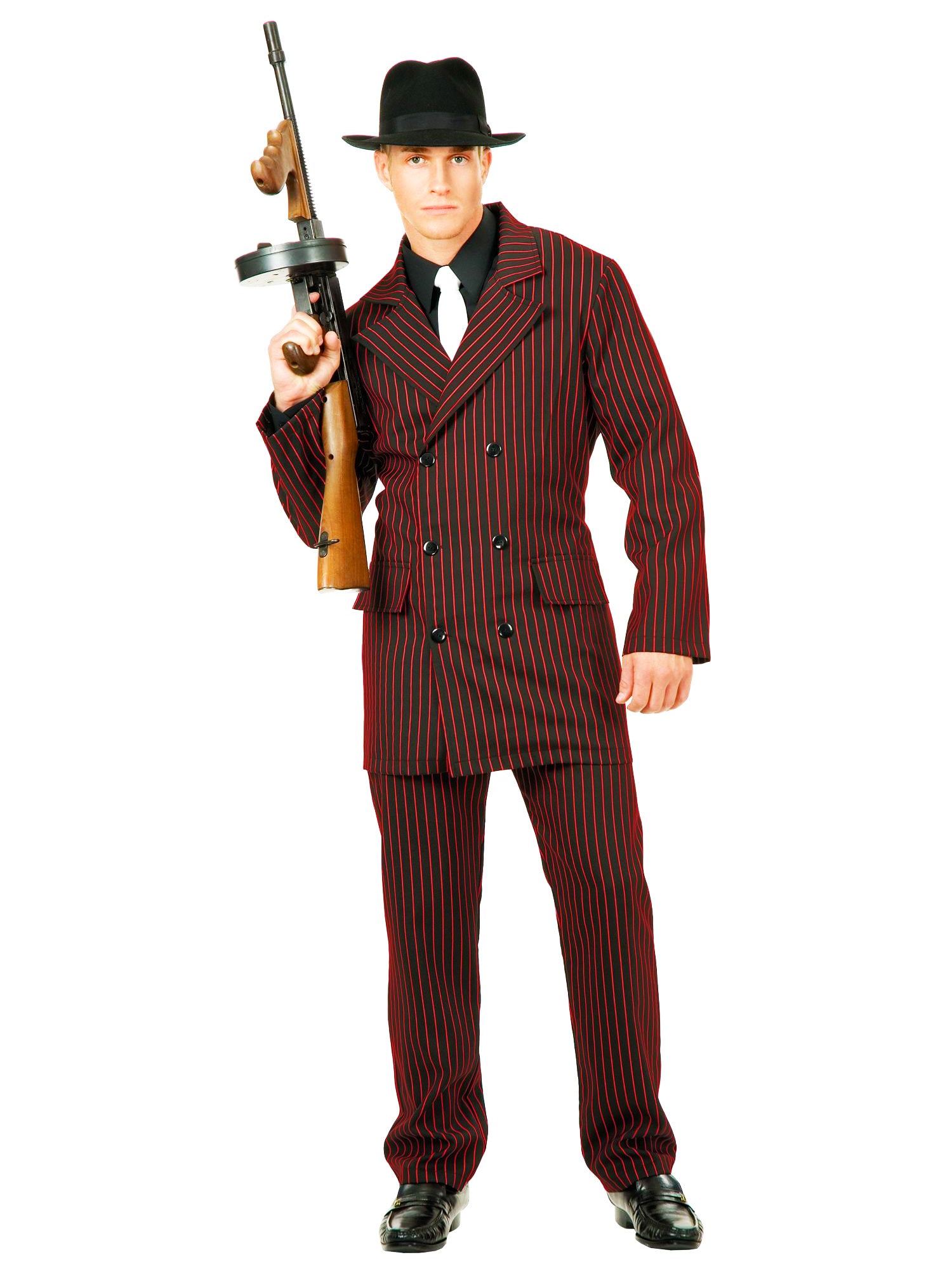 Adult Gangster Black/Red Costume - costumes.com