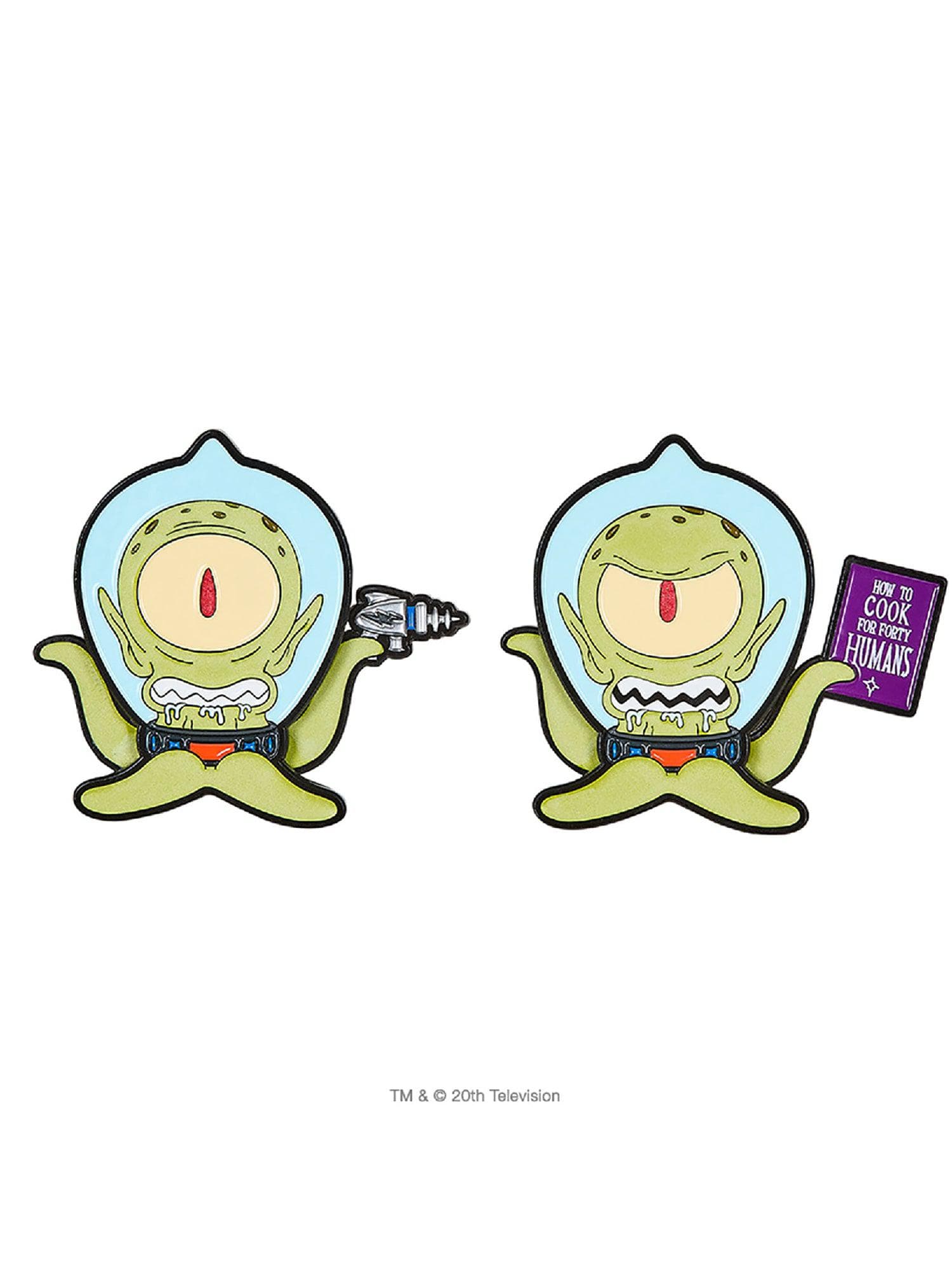 The Simpsons Treehouse of Horror Kang & Kodos Enamel Pin 2-Pack - costumes.com