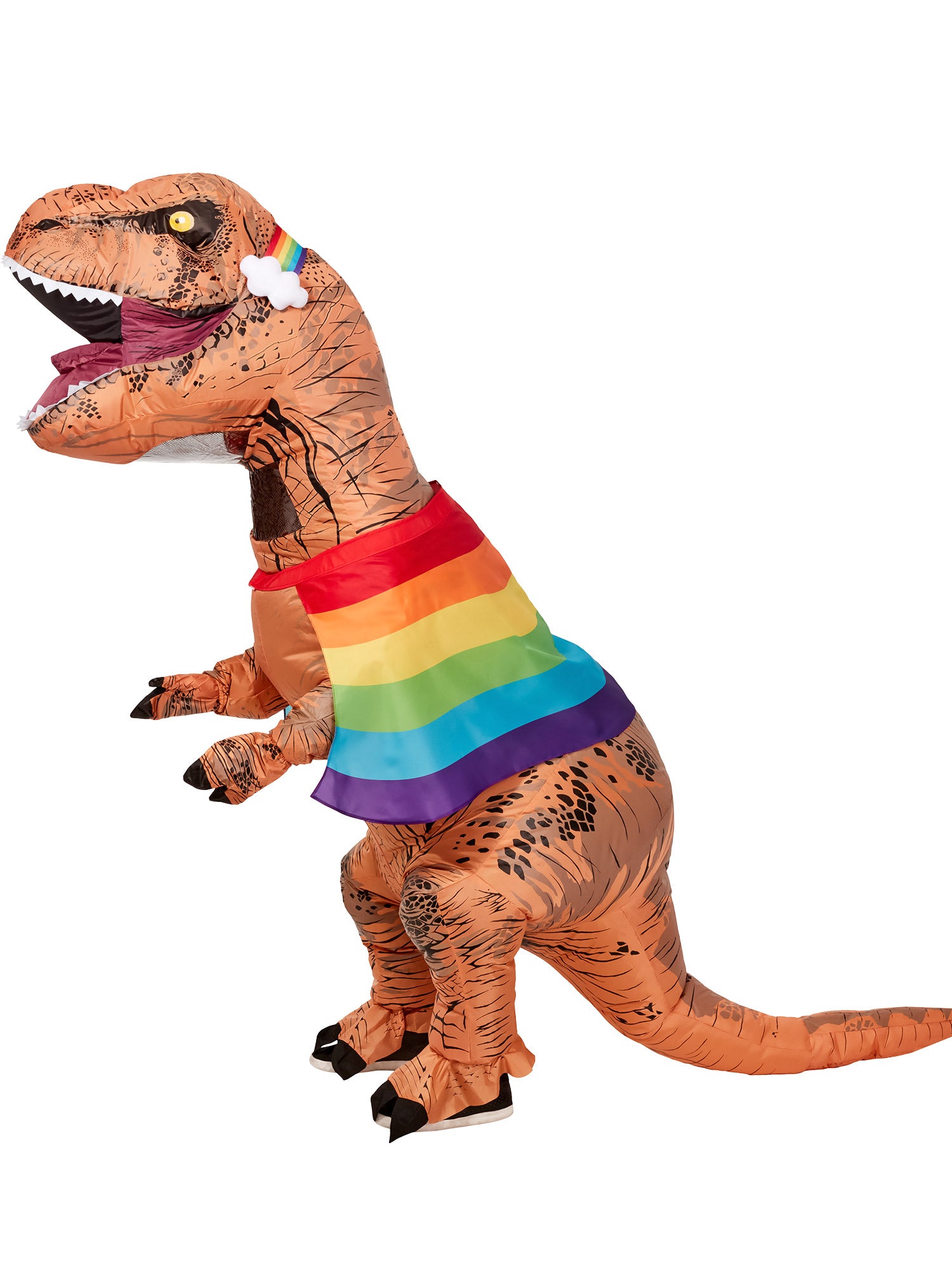 The Original Adult T Rex Inflatable Dinosaur Costume With Pride Dress