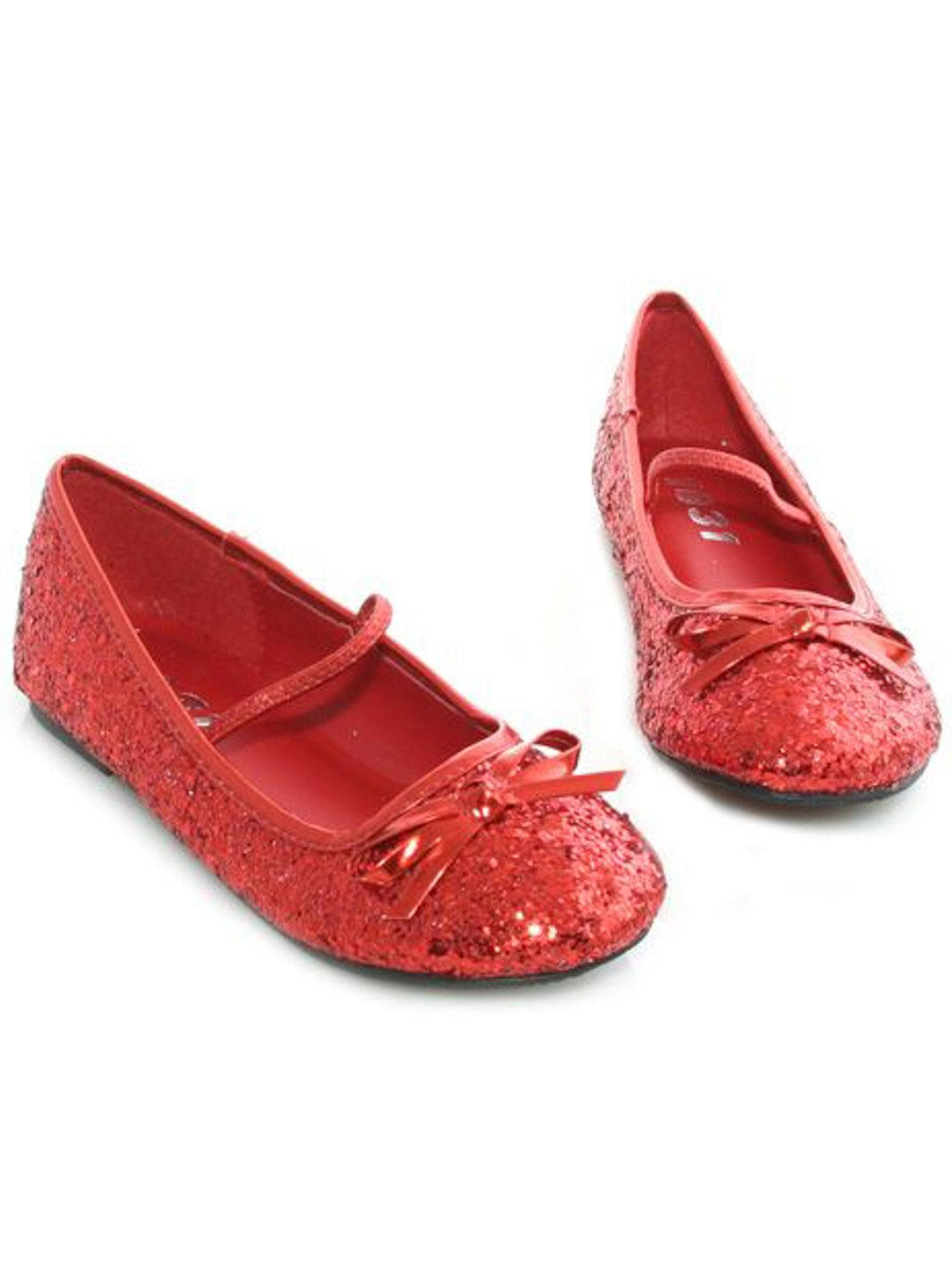 Kids Red Glitter Slipper Shoes - costumes.com