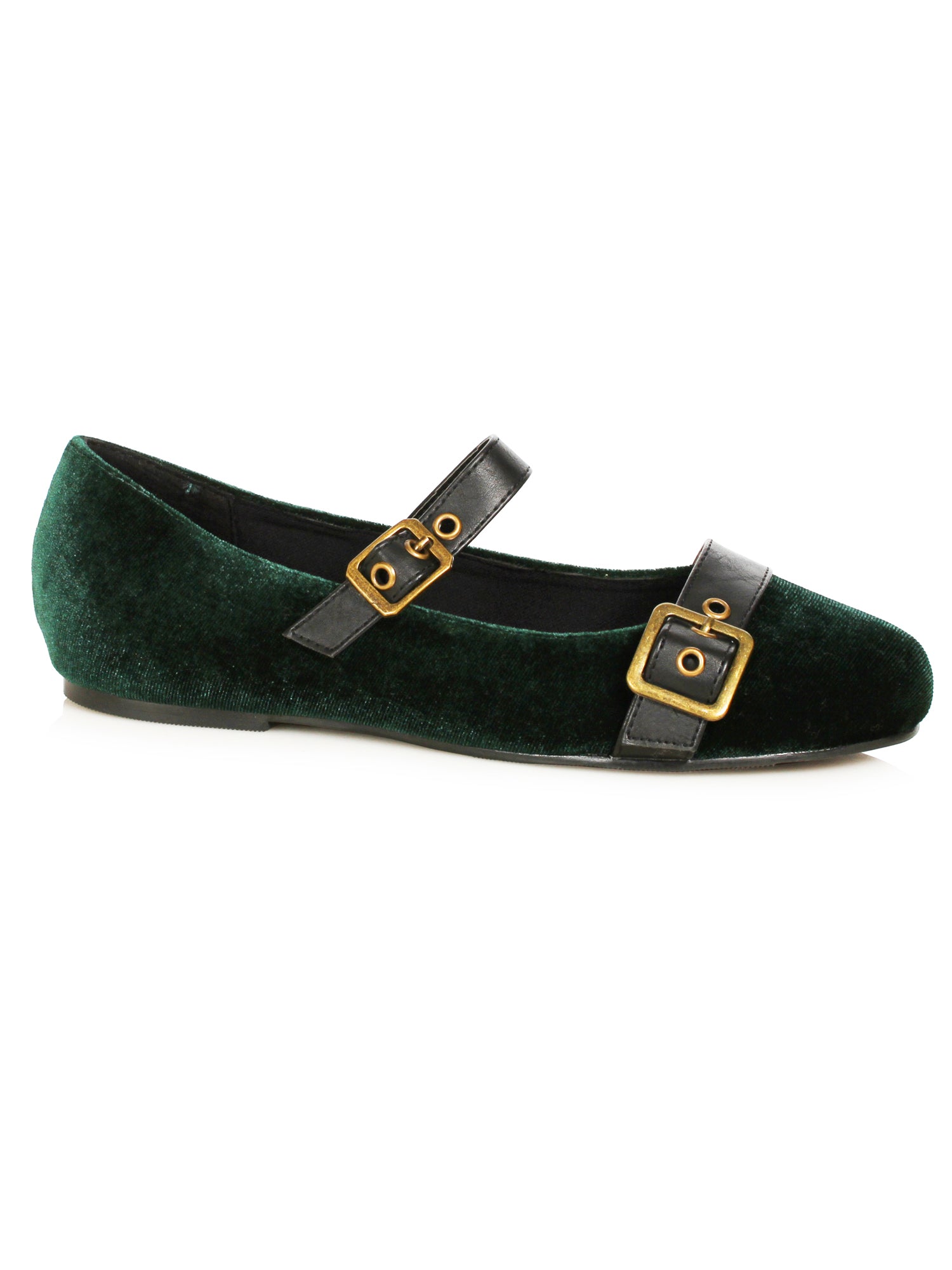 Women's Green Velvet Witch Shoes with Buckles - costumes.com