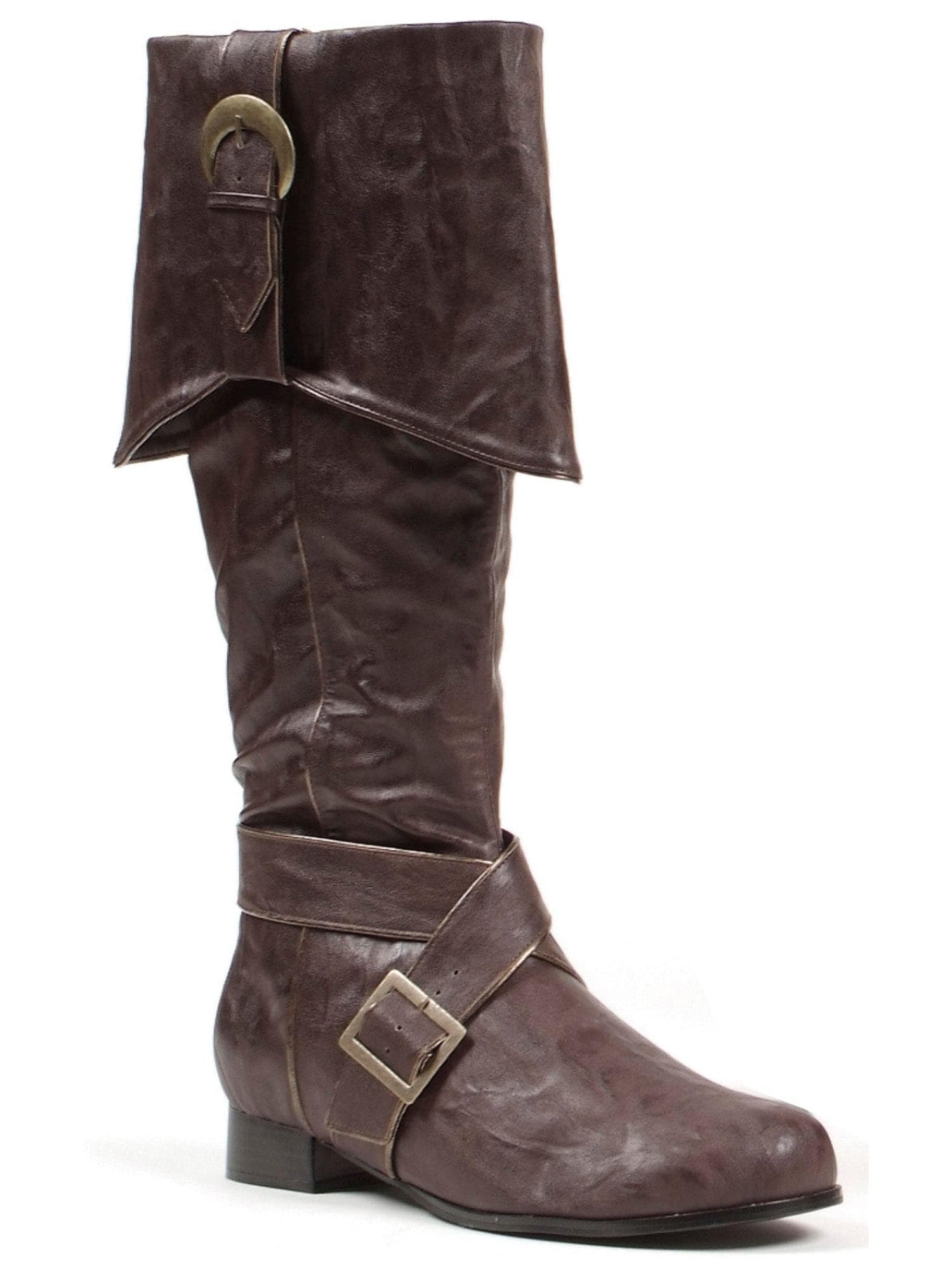 Adult Brown Tall Pirate Buckled Boots - costumes.com