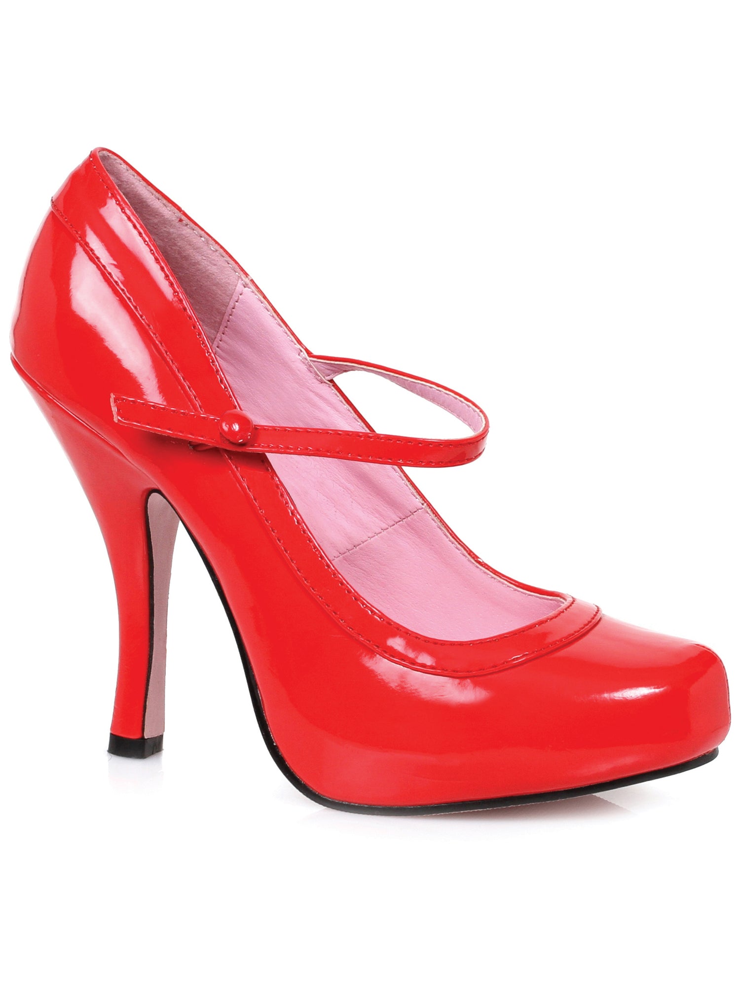 Women's Red Patent Mary Jane Heeled Shoes - costumes.com