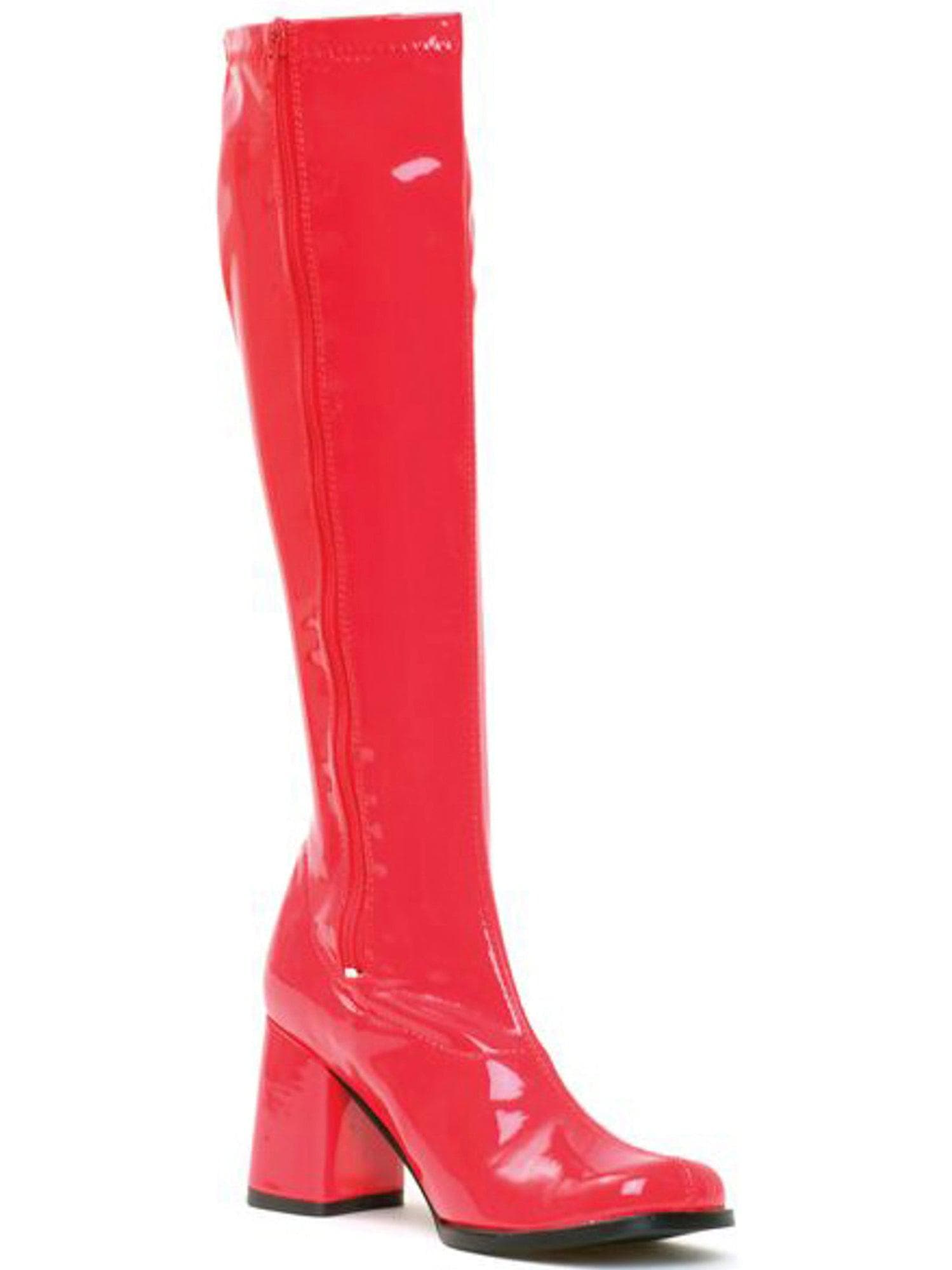 Adult Red Patent Go Go Boots - costumes.com