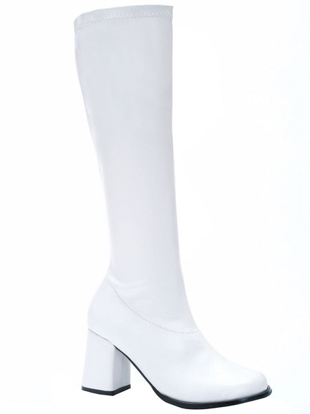 Adult White Patent Go Go Boots