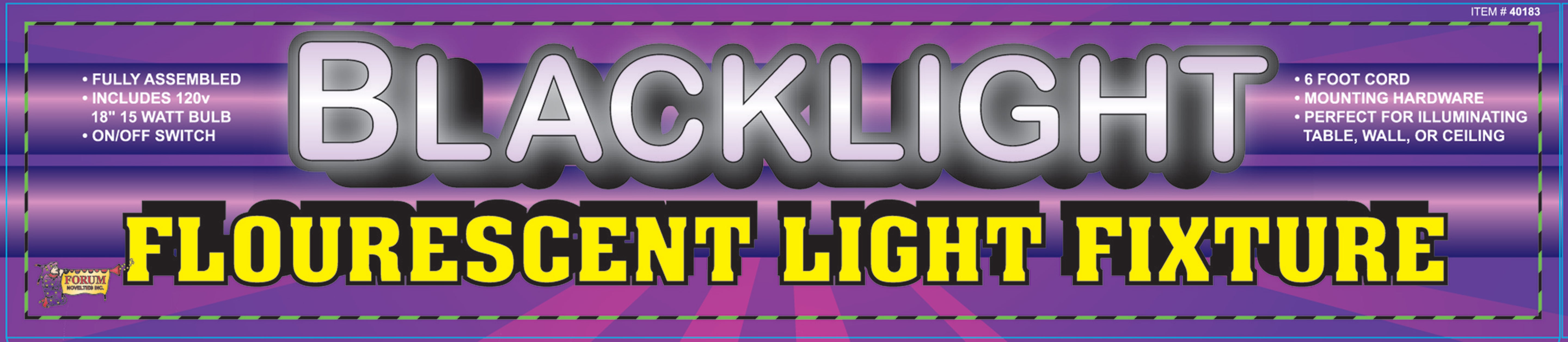 48-inch Blacklight Fixture with Bulb - costumes.com