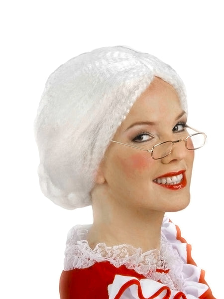 Women's White Miss Santa Wig