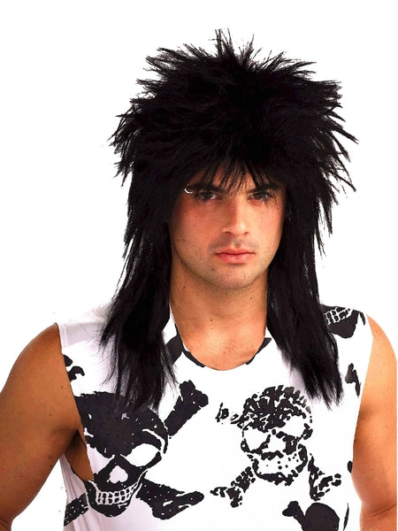 Adult Black Rockstar Wig