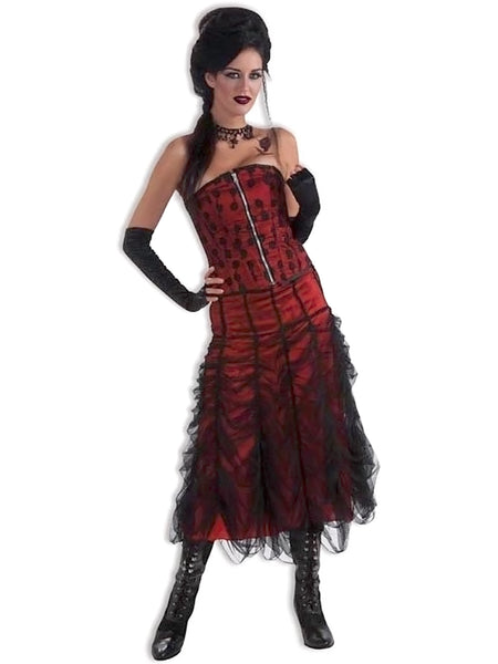 Women's Red and Black Tulle Skirt
