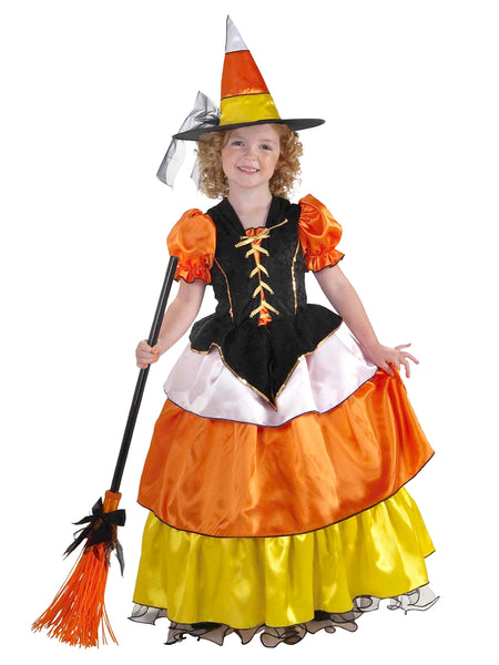 Kid's Candy Corn Witch Costume