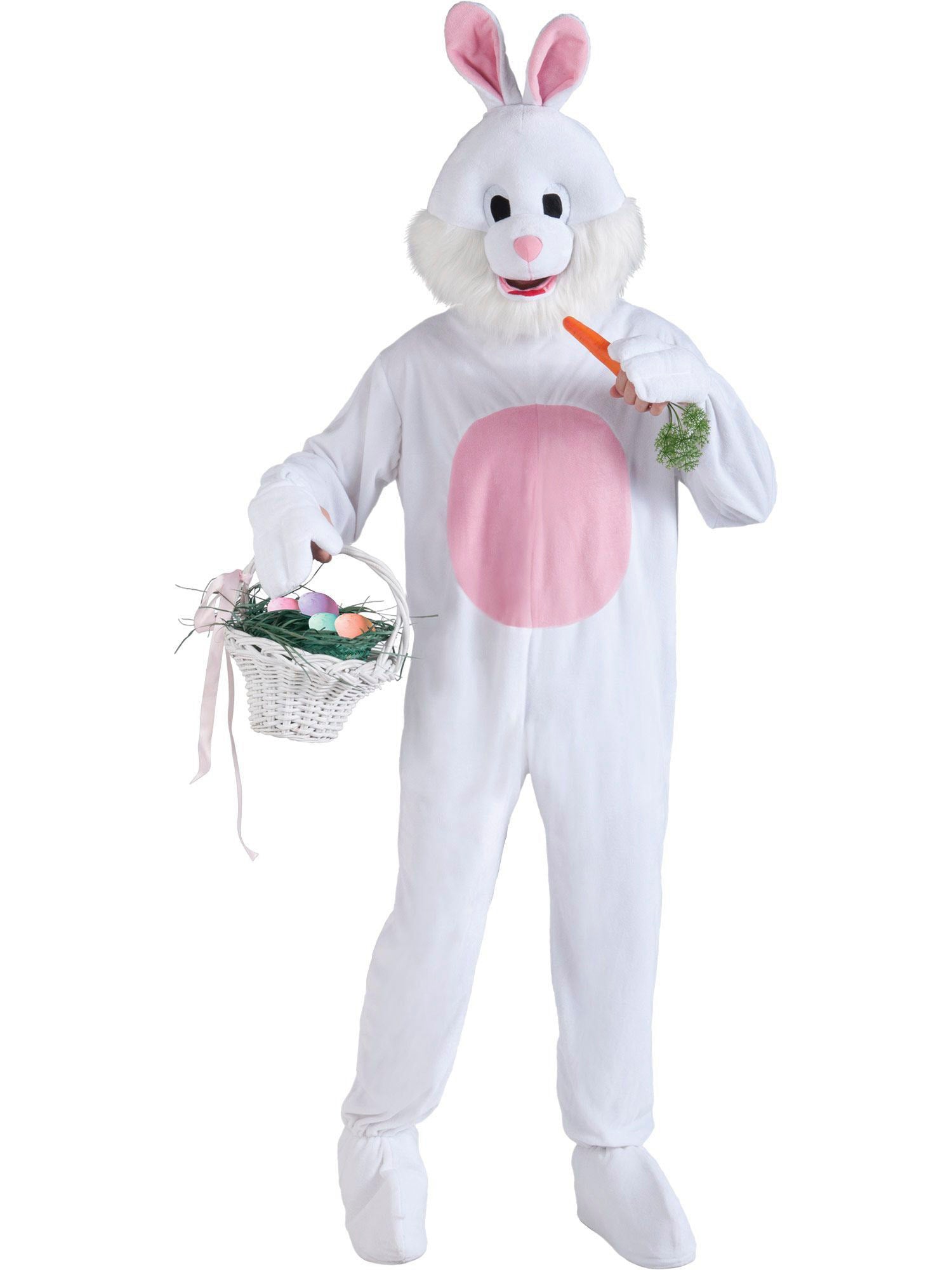 Adult White and Pink Easter Bunny Costume - costumes.com