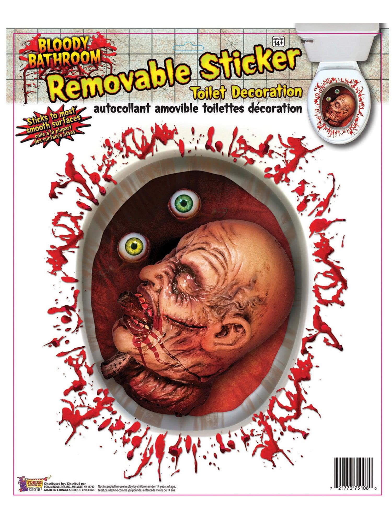 Bloody Monster Removable Sticker Toilet Seat Decoration - costumes.com