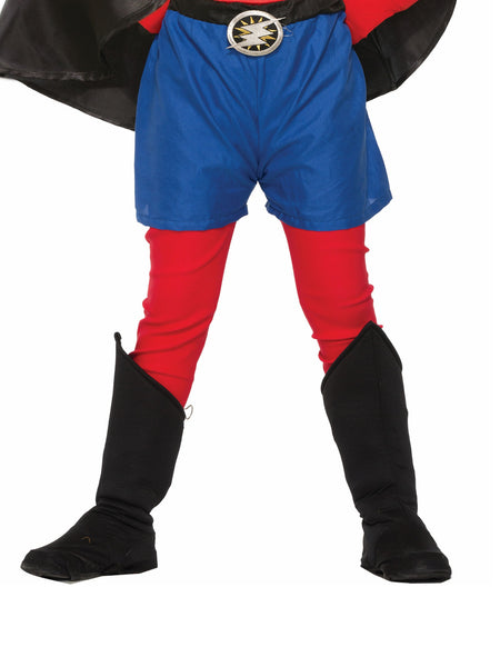 Kids' Black Superhero Boot Tops