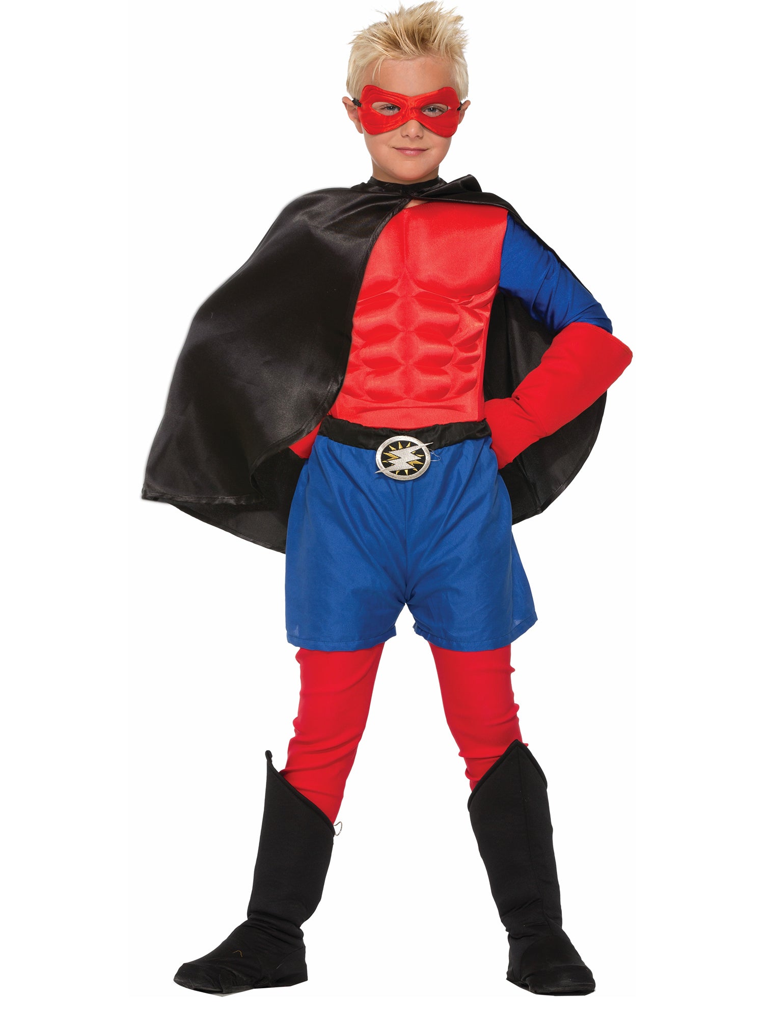 Kids' Black Superhero Boot Tops - costumes.com