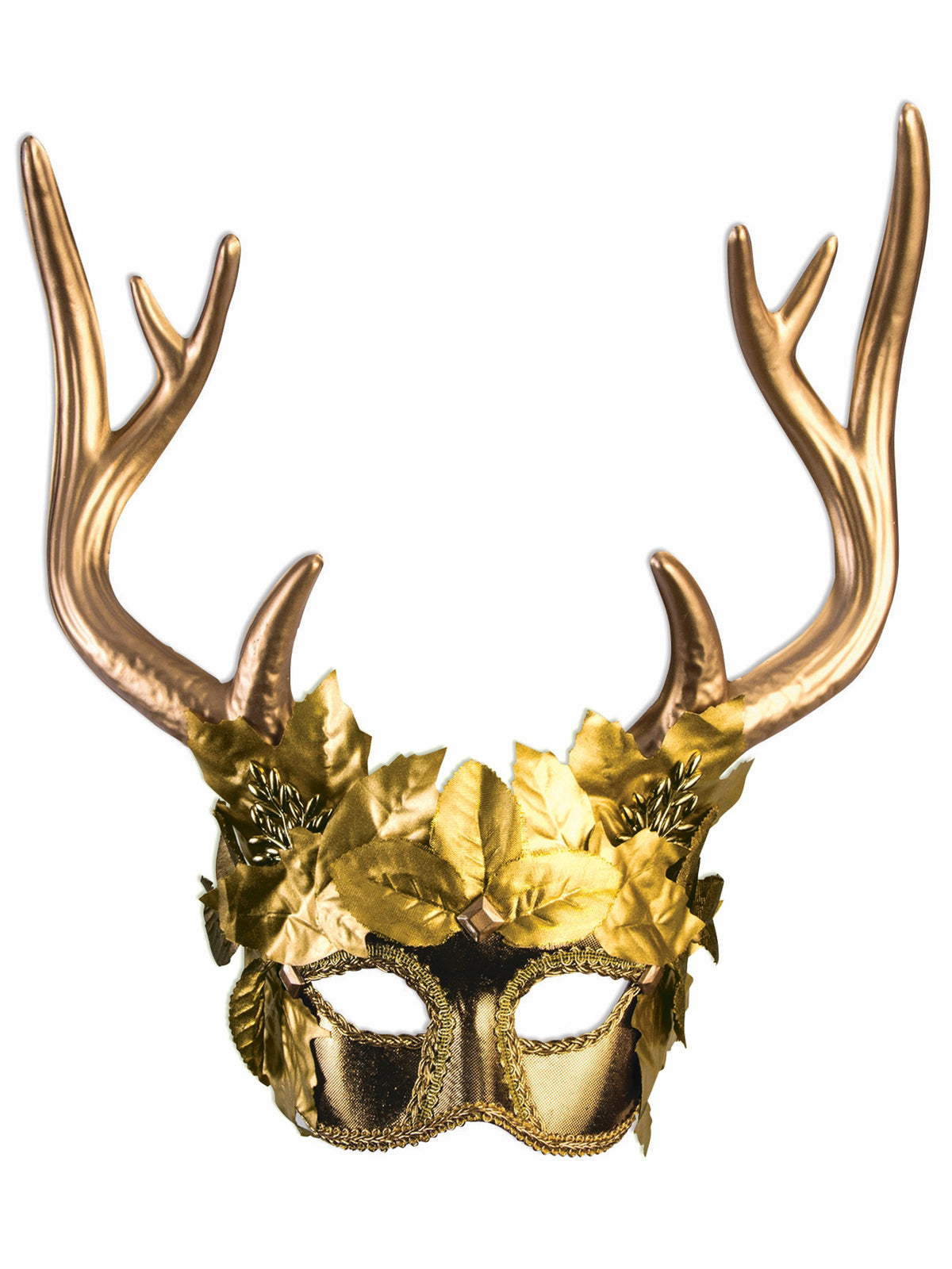 Adult Golden Mythical Creature Faun Masquerade Mask - costumes.com