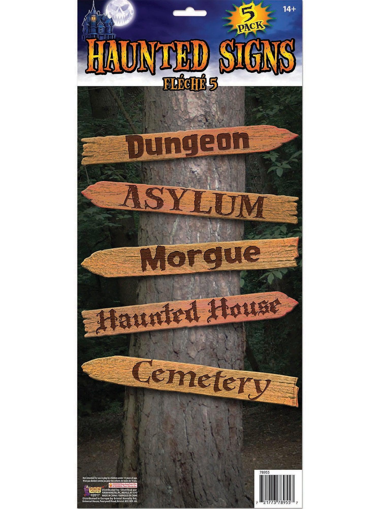 Haunted House Sign Set - 5 Piece - costumes.com
