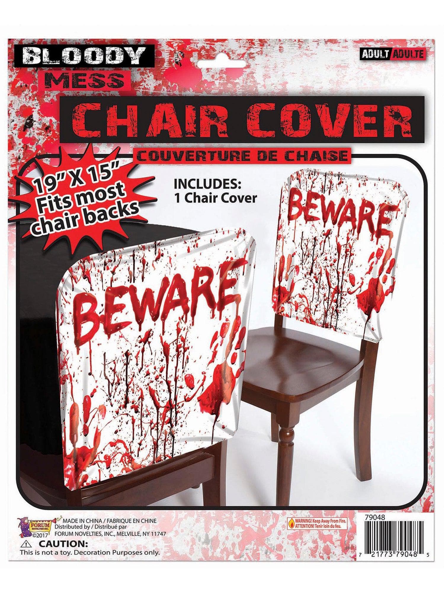 19-inch Bloody Mess Beware Chair Cover - costumes.com