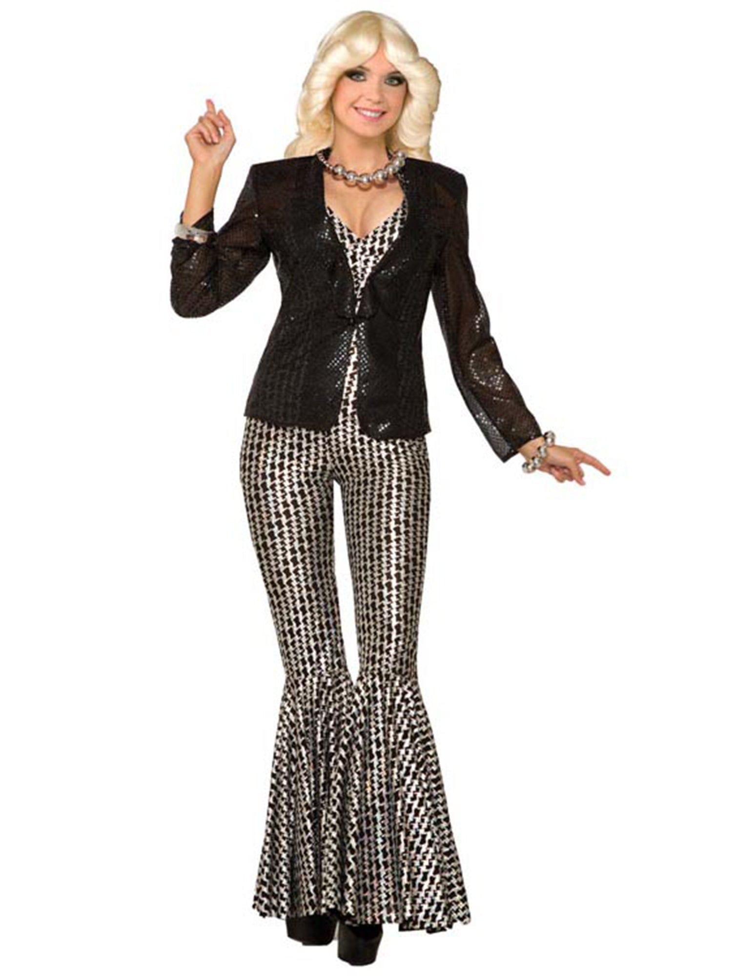 Womens's Black Sequin Disco Blazer - costumes.com