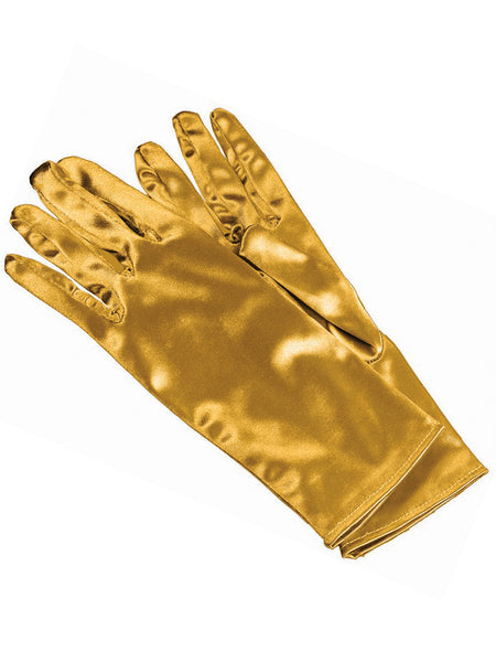 Women's Gold Short Gloves