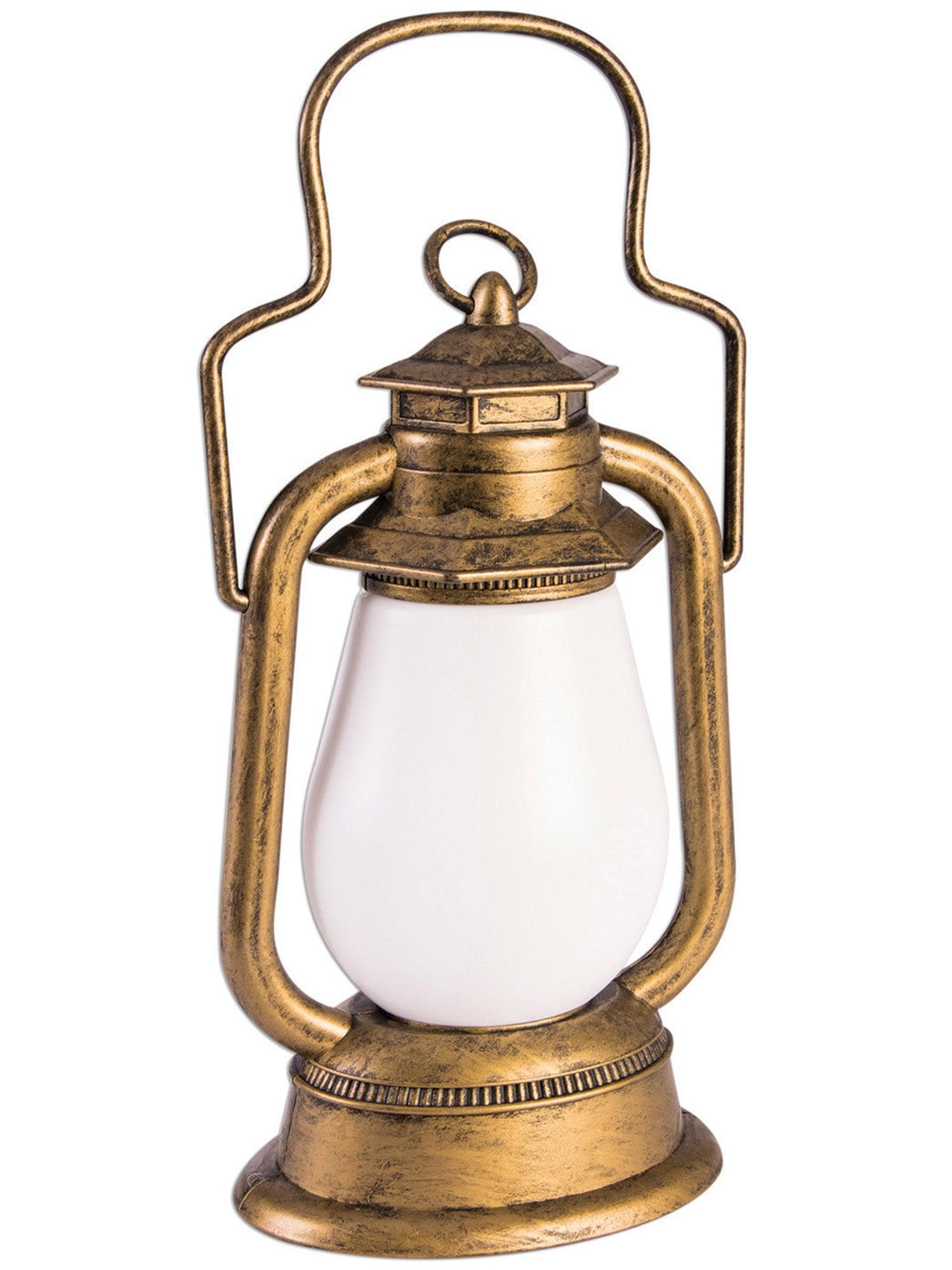 8.5-inch Rustic Gold Light Up Lantern - costumes.com
