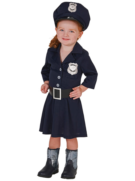Girls' Navy Police Officer Costume