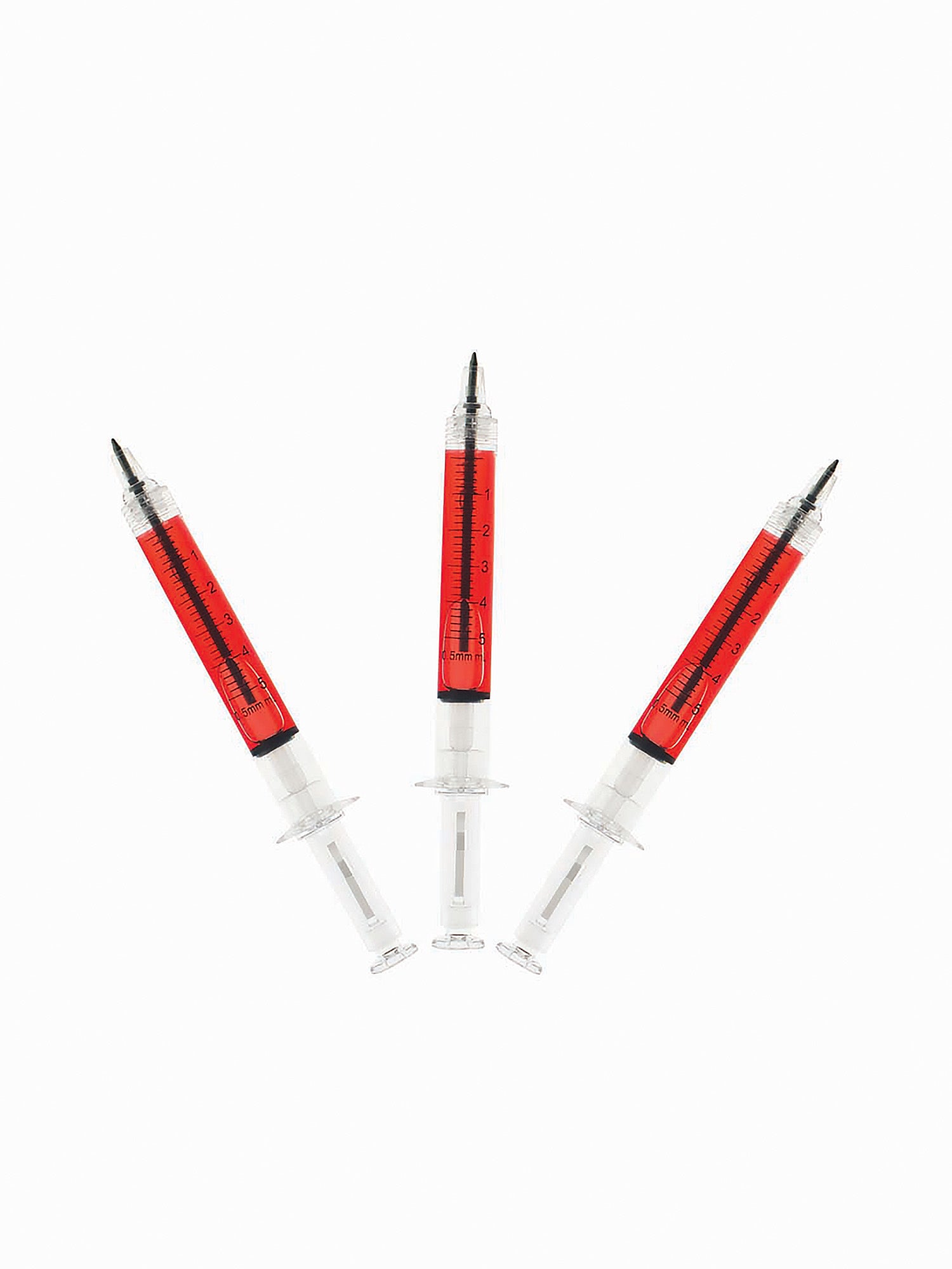 5-inch Bloody Syringe Ballpoint Pens - Set of 3 - costumes.com