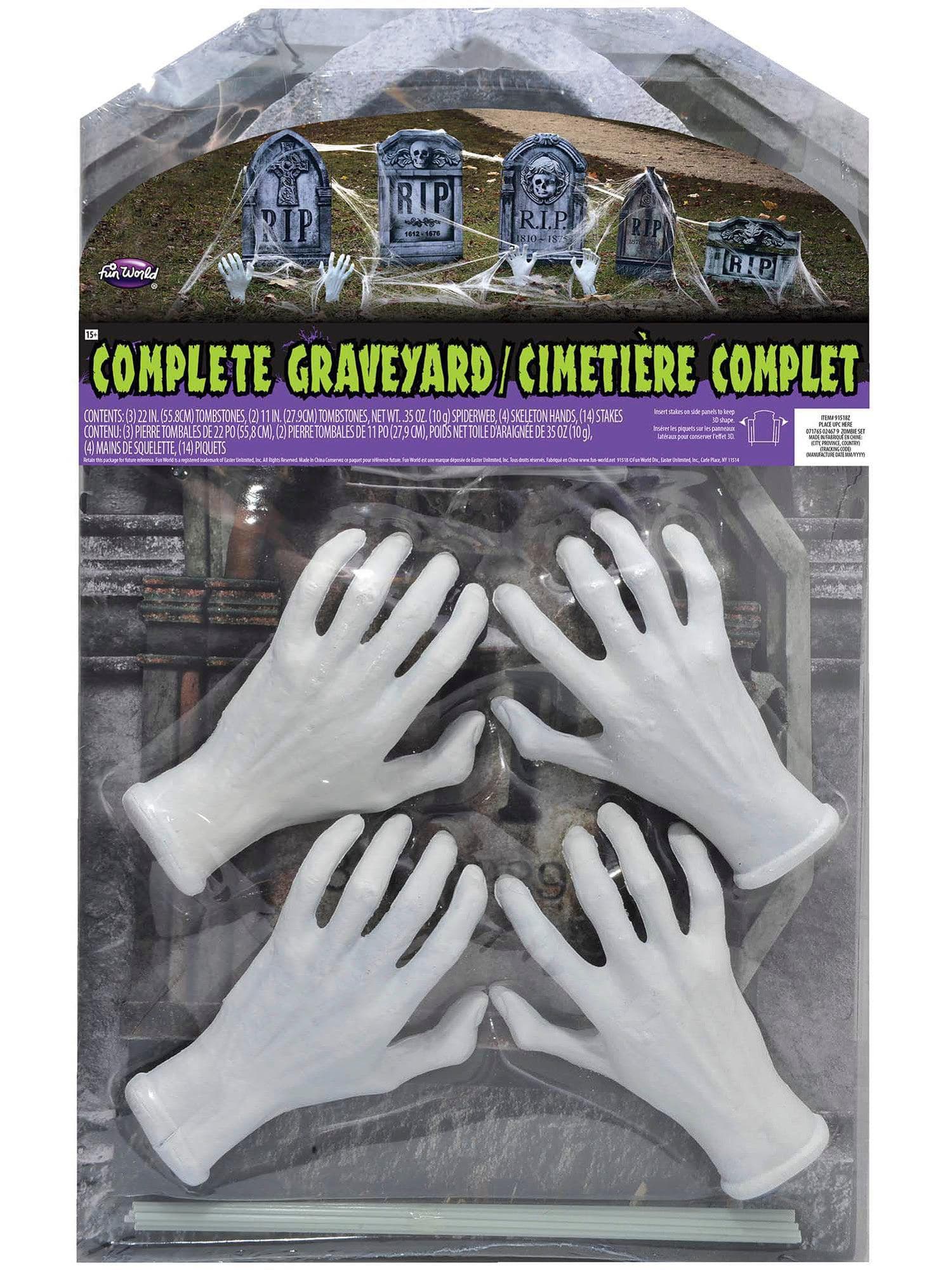 Complete Zombie Tombstone Graveyard Set - costumes.com