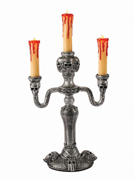 14-inch Light Up Candelabra with LED Flames