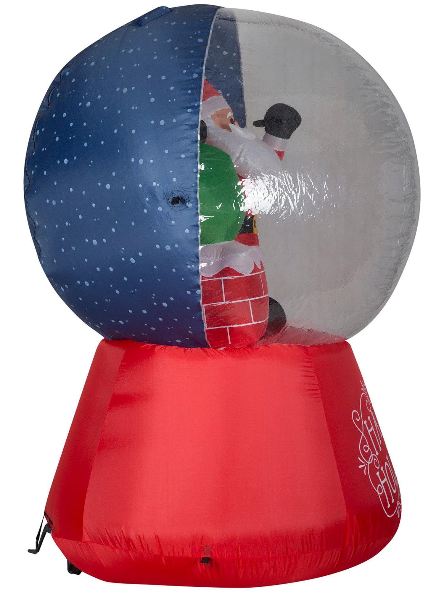 5.5 Foot Snow Globe Santa Light Up Christmas Inflatable Lawn Decor - costumes.com