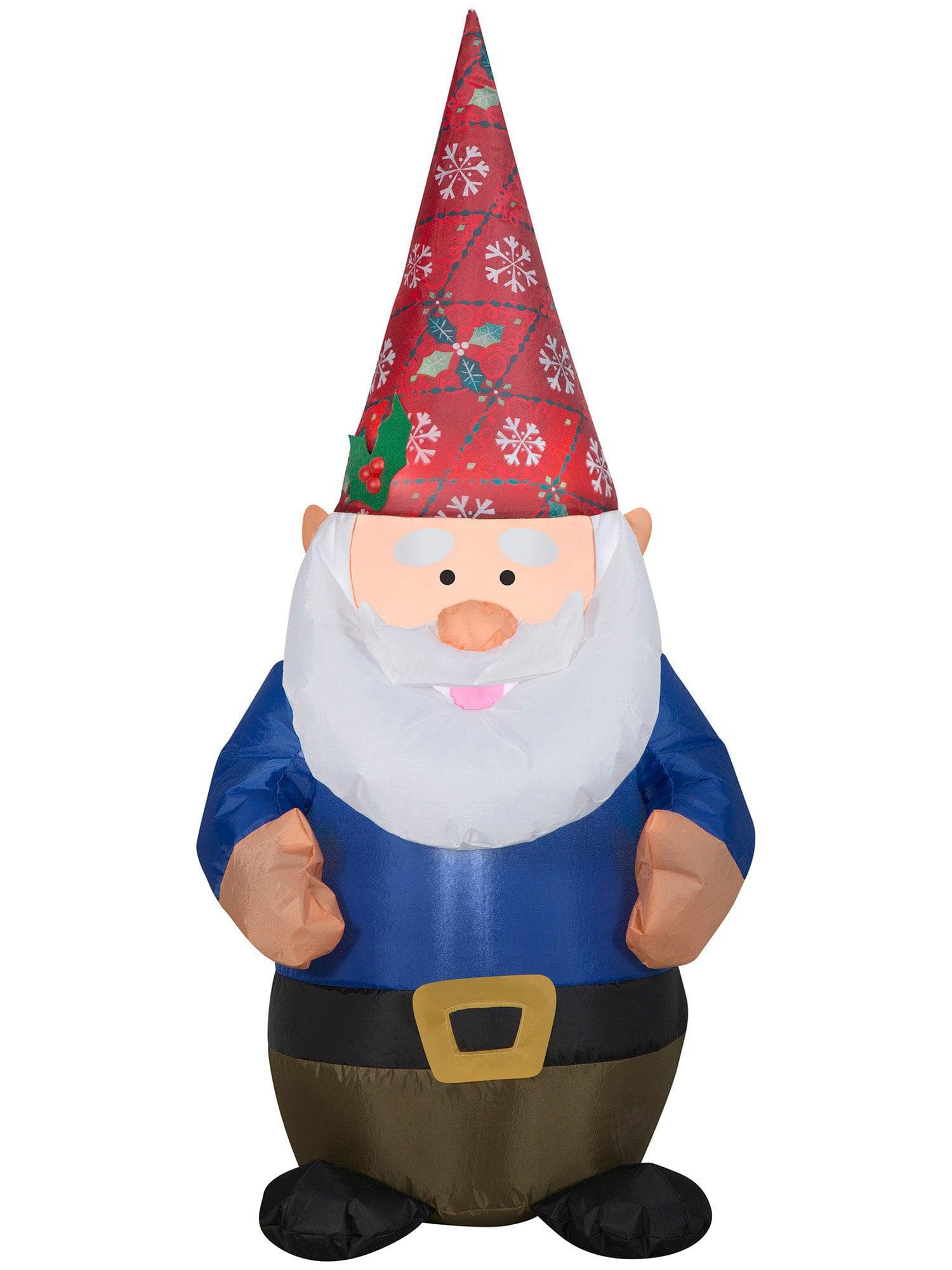 4 Foot Gnome Light Up Christmas Inflatable Lawn Decor - costumes.com